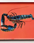 PLATEAU EMAILLE 45 x 25 CM - HOMARD