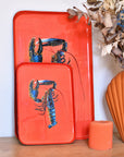 PLATEAU EMAILLE 45 x 25 CM - HOMARD