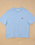 T-SHIRT TRINITE A ECUSSON BALEINE - BLEU CIEL
