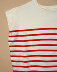 DEBARDEUR OVERSIZE BELLE-ILE - RAYE ROUGE
