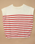 DEBARDEUR OVERSIZE BELLE-ILE - RAYE ROUGE