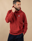 HOODIE CARNAC - BADGE BALEINE - ROUGE