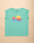 T-SHIRT CABOURG - OCEAN - MENTHE
