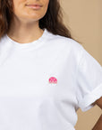 T-SHIRT TRINITE - BADGE BALEINE - BLANC