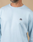 SWEATSIRT RE - BADGE BALEINE - CIEL