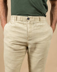 PANTALON EN LIN CROUESTY - BEIGE