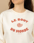 SWEATSHIRT LE CAP IMPRIME - BOUT DU MONDE - VANILLE