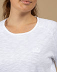 T-SHIRT MANCHES LONGUES OLERON - COTON FLAMME - BLANC