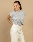 DEBARDEUR OVERSIZE BELLE-ILE - GRIS CHINÉ