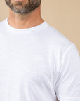 T-SHIRT ST JEAN DE LUZ EN COTON FLAMME - COL ROND - BLANC