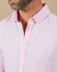 CHEMISE EN LIN AIX - ROSE