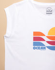 T-SHIRT CABOURG - OCEAN - BLANC