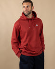 HOODIE CARNAC - BADGE BALEINE - ROUGE