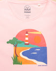 T-SHIRT CABOURG - PAYSAGE NAIF - ROSE