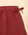 PANTALON LARGE EN LIN SETUBAL - BRONZETTE