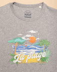 T-SHIRT ATLANTIQUE - PLAGE - GRIS