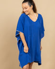 PONCHO DE PLAGE EN GAZE DE COTON HONFLEUR - ODYSSEE