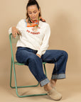 SWEATSHIRT LE CAP IMPRIME - BOUT DU MONDE - VANILLE