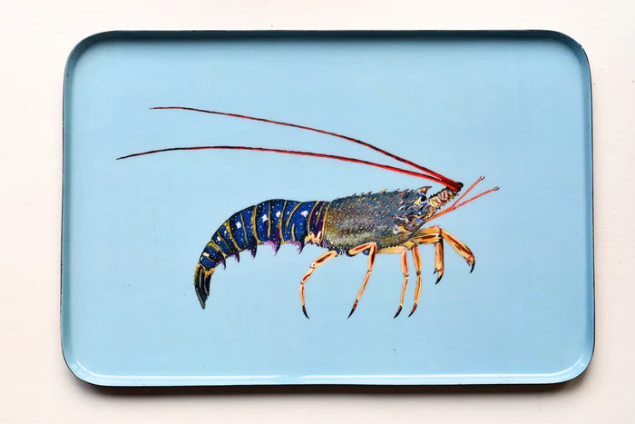 PLATEAU EMAILLE 45 x 25 CM - LANGOUSTE