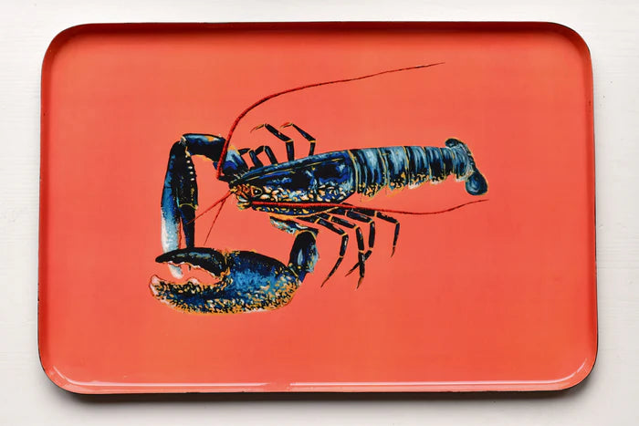 PLATEAU EMAILLE 45 x 25 CM - HOMARD