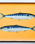 PLATEAU EMAILLE 45 x 25 CM - SARDINES