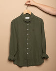 CHEMISE EN LIN AIX - KAKI