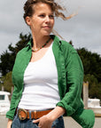 CHEMISE EN LIN BREHAT - VERT