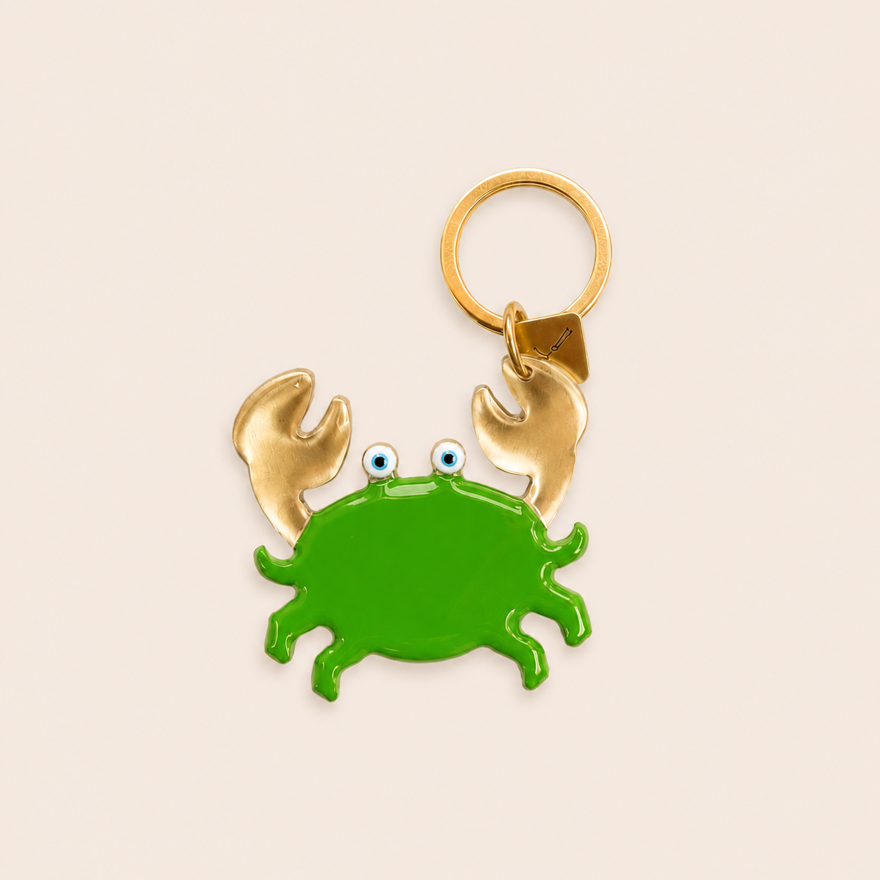 PORTE-CLE CRABE BRONZE - VERT