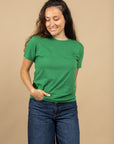 T-SHIRT UNI CASCAIS EN COTON FLAMME - COL ROND - ODYSSEE