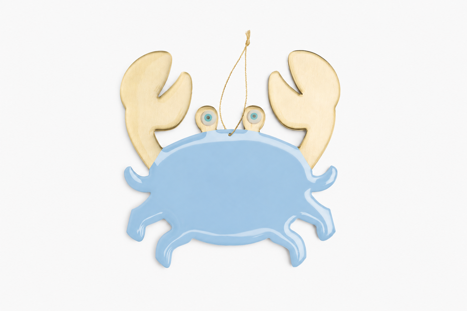 CRABE MURAL BRONZE - BLEU CIEL