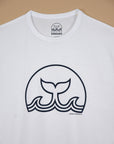 T-SHIRT ATLANTIQUE - LOGO BALEINE - BLANC