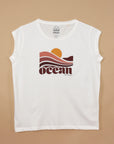 T-SHIRT CABOURG - L'OCEAN - BLANC