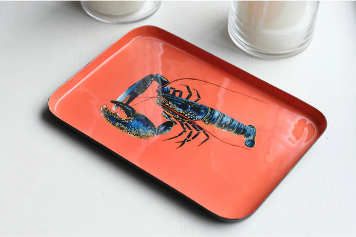 PLATEAU EMAILLE 25 x 17CM - HOMARD