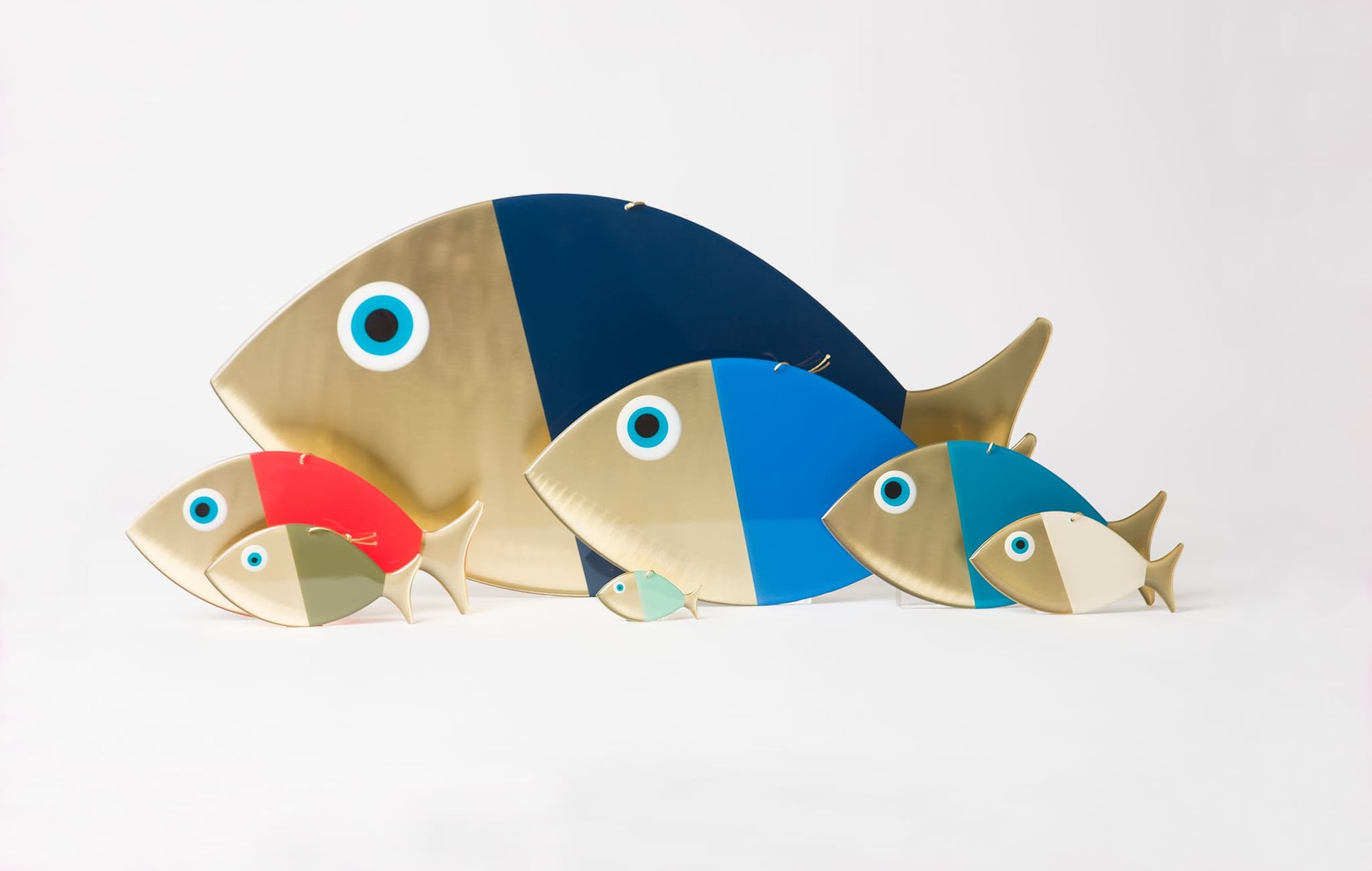 POISSON MURAL BRONZE - VERT