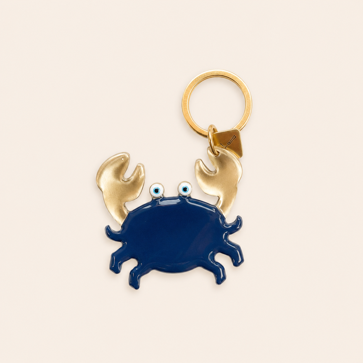 PORTE-CLE CRABE BRONZE - MARINE