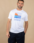 T-SHIRT ATLANTIQUE - SUNSET - BLANC