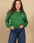 SWEATSHIRT LE CAP BRODE - TRANSAT - VERT