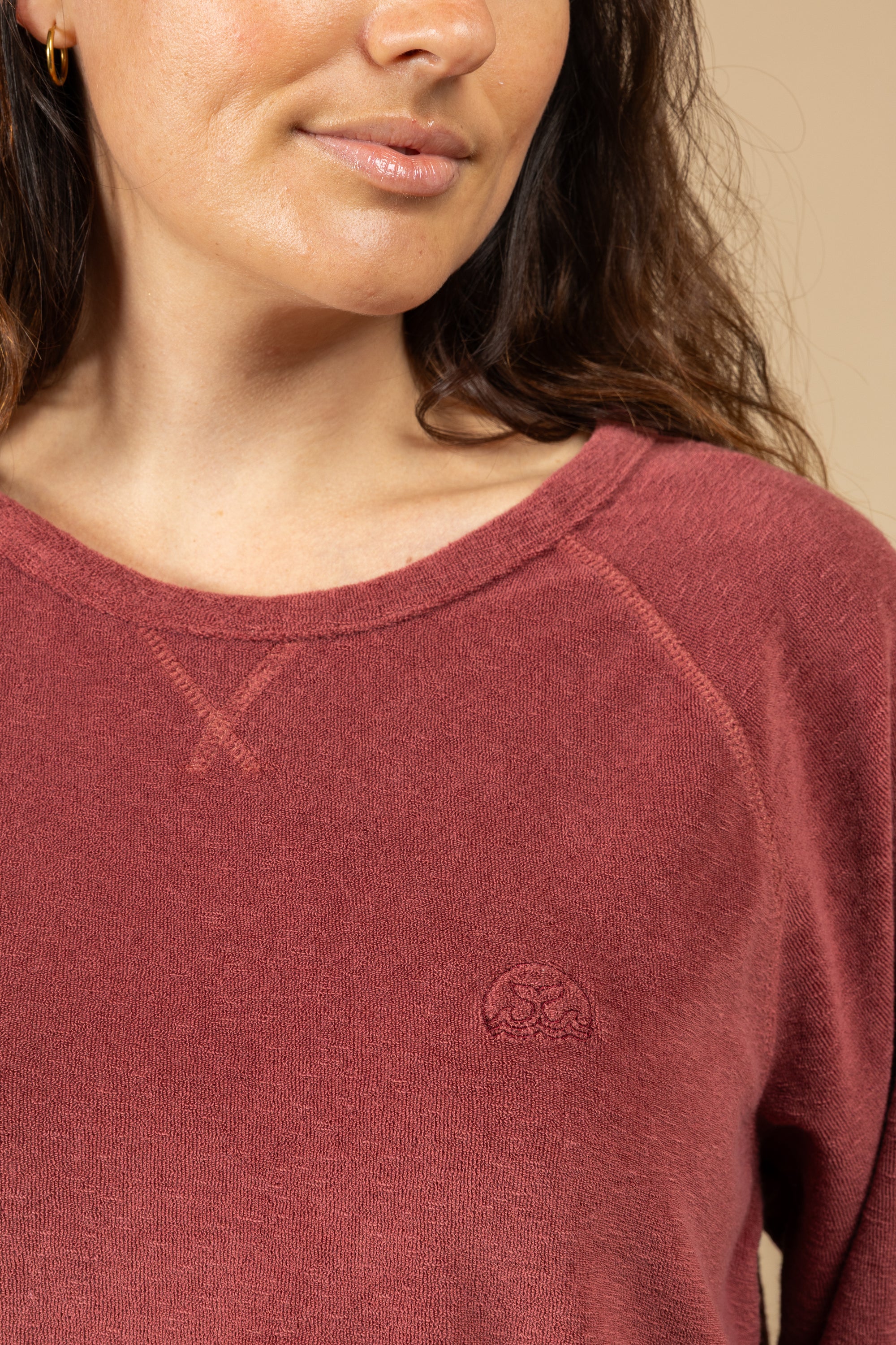 SWEATSHIRT EN EPONGE POULIGUEN - BRONZETTE