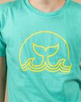 T-SHIRT LA ROCHELLE - LOGO BALEINE - MENTHE