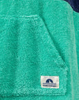 PONCHO DE BAIN EN EPONGE FEMME - MARINE/MENTHE