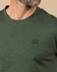 T-SHIRT ST JEAN DE LUZ EN COTON FLAMME - COL ROND - VERT
