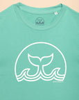 T-SHIRT BONNE ESPERANCE - LOGO BALEINE - MENTHE