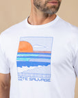 T-SHIRT ATLANTIQUE - SUNSET - BLANC