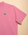 T-SHIRT EPAIS BOYARD - BADGE BALEINE - ROSE