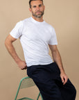 T-SHIRT ST JEAN DE LUZ EN COTON FLAMME - COL ROND - BLANC