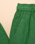 PANTALON EN LIN DEAUVILLE - VERT