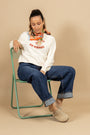 SWEATSHIRT LE CAP IMPRIME - BOUT DU MONDE - VANILLE