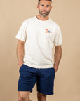 SHORT EN MOLLETON BAYONNE - MARINE