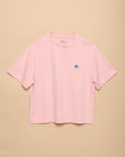 T-SHIRT TRINITE - BADGE BALEINE - ROSE