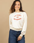 SWEATSHIRT LE CAP IMPRIME - BOUT DU MONDE - VANILLE